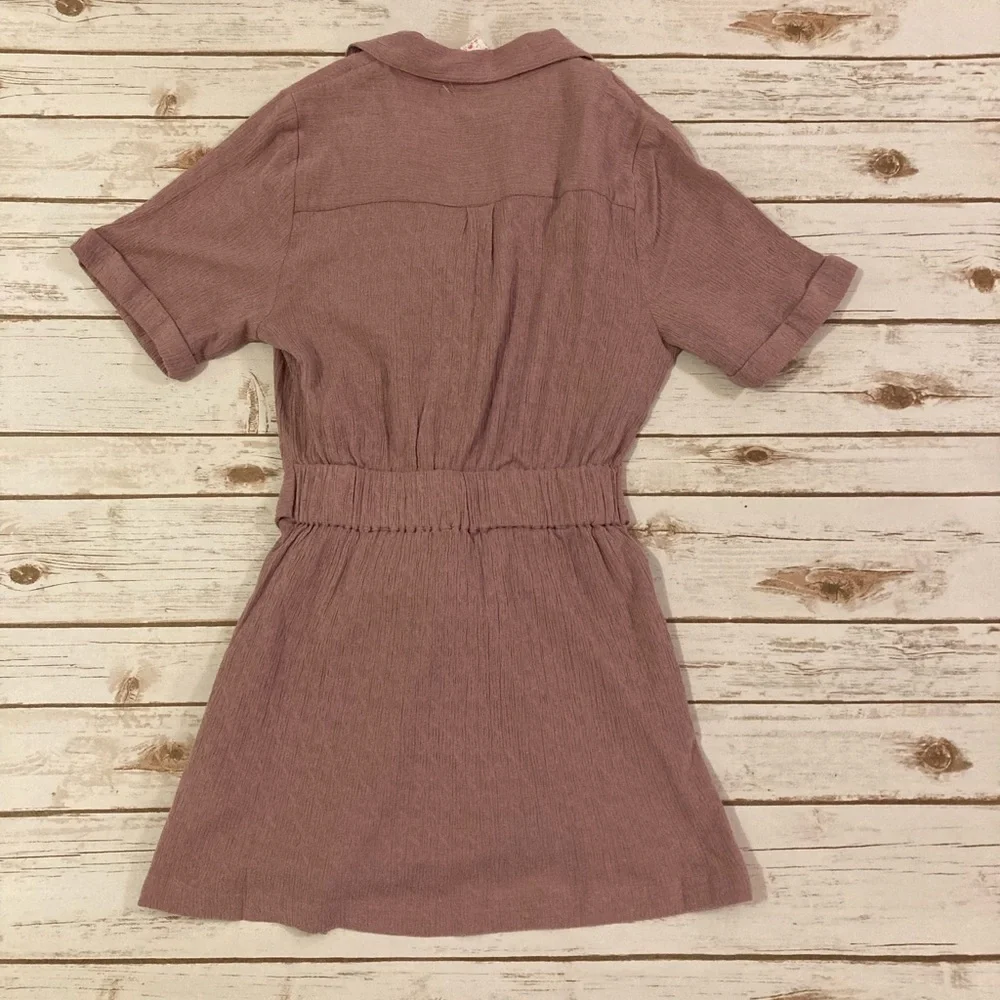 Free People Purple Ash Clementine Mini Dress Endless Summer Textured Wrap XS